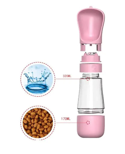 2 en 1 Botella de Agua y Comida